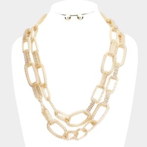 💥Gold Linked Necklace Set